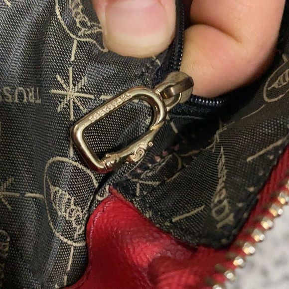 Trussardi purse in GUC red pebbled leather MADE IN ITALY!🇮🇹 #vintage - Picture 5 of 13
